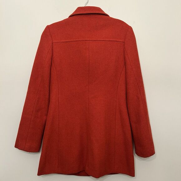 Gadzooks Wool Blend Overcoat Womens Medium Button Front Pockets Trench Midi - Picture 2 of 11